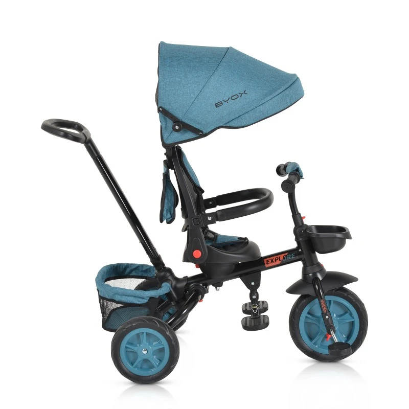 Триколка Byox Explore Сгъваемо кормило, Тюркоаз