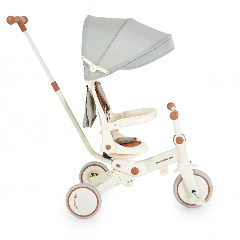 Детска триколка сгъваема Compacto 3в1, бежов