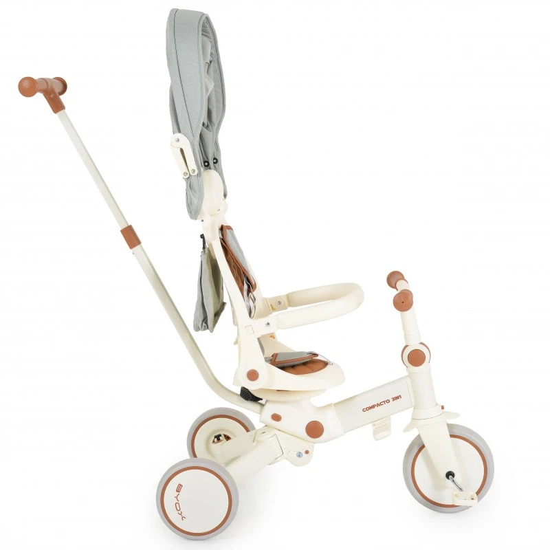 Детска триколка сгъваема Compacto 3в1, бежов