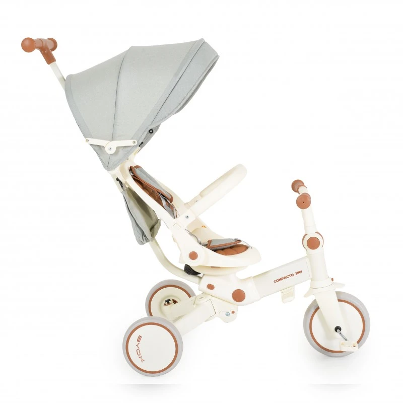 Детска триколка сгъваема Compacto 3в1, бежов
