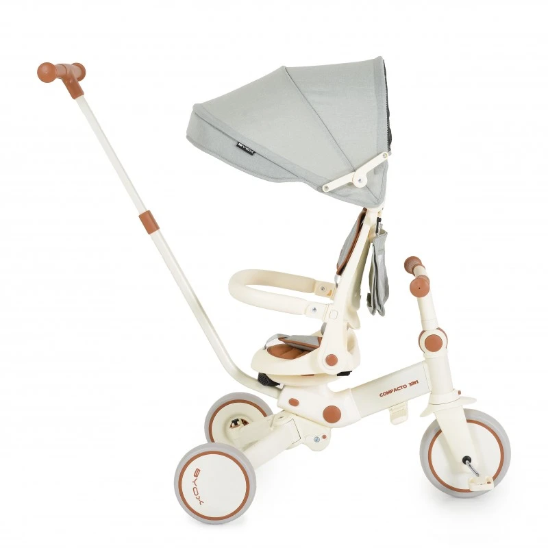 Детска триколка сгъваема Compacto 3в1, бежов