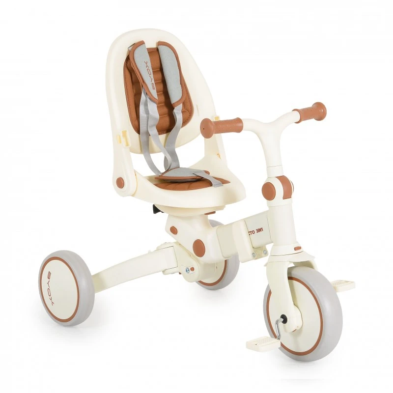 Детска триколка сгъваема Compacto 3в1, бежов