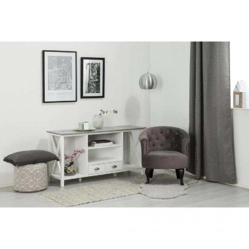 Фотьойл  Madalina M, 69 x 65 x 74 см, Сив