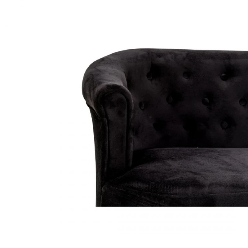 Канапе Madalina M, 140 x 75 x 68 см, Черно