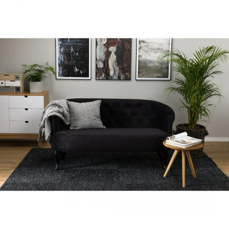Канапе Madalina M, 140 x 75 x 68 см, Черно