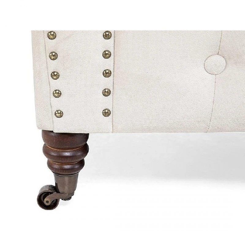 Триместен диван, Chesterfield Deluxe, 203 х 80 х 86, Бежов