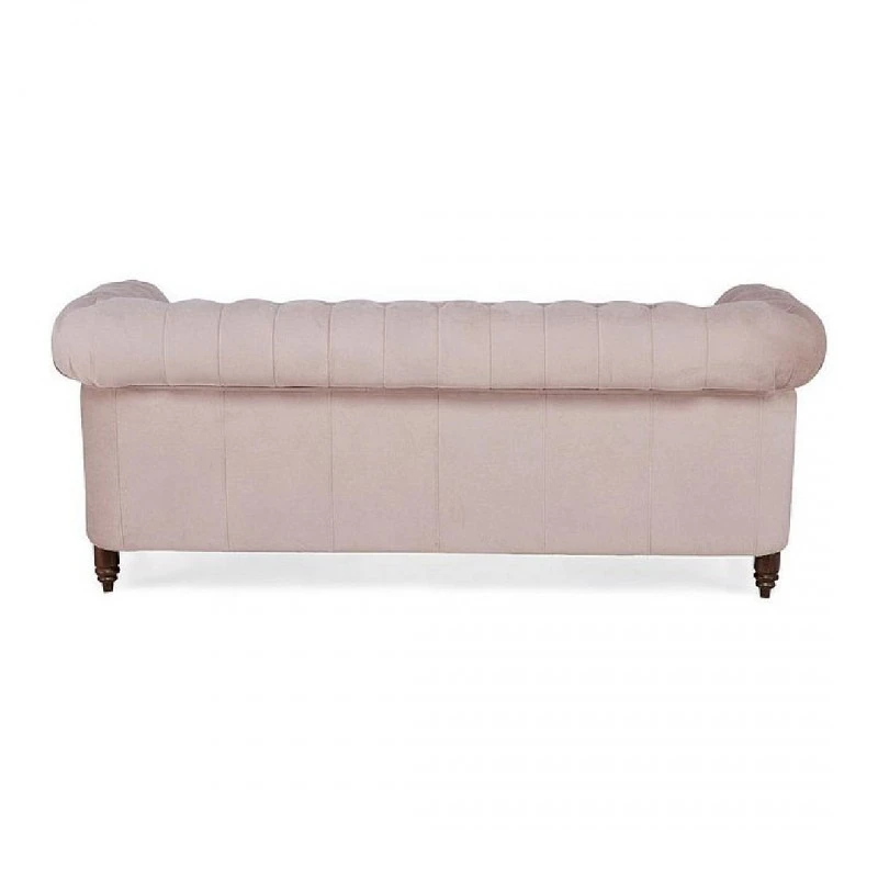 Триместен диван, Chesterfield Deluxe, 203 х 80 х 86, Розов жасмин