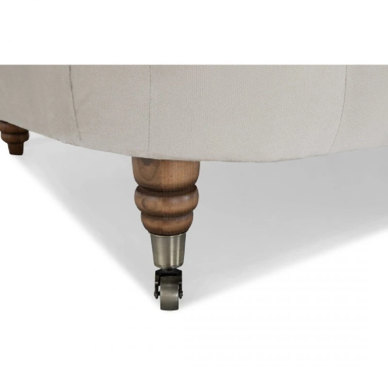 Триместнo канапе Chesterfield Curved, 230 х 80 х 86 см, Бежово