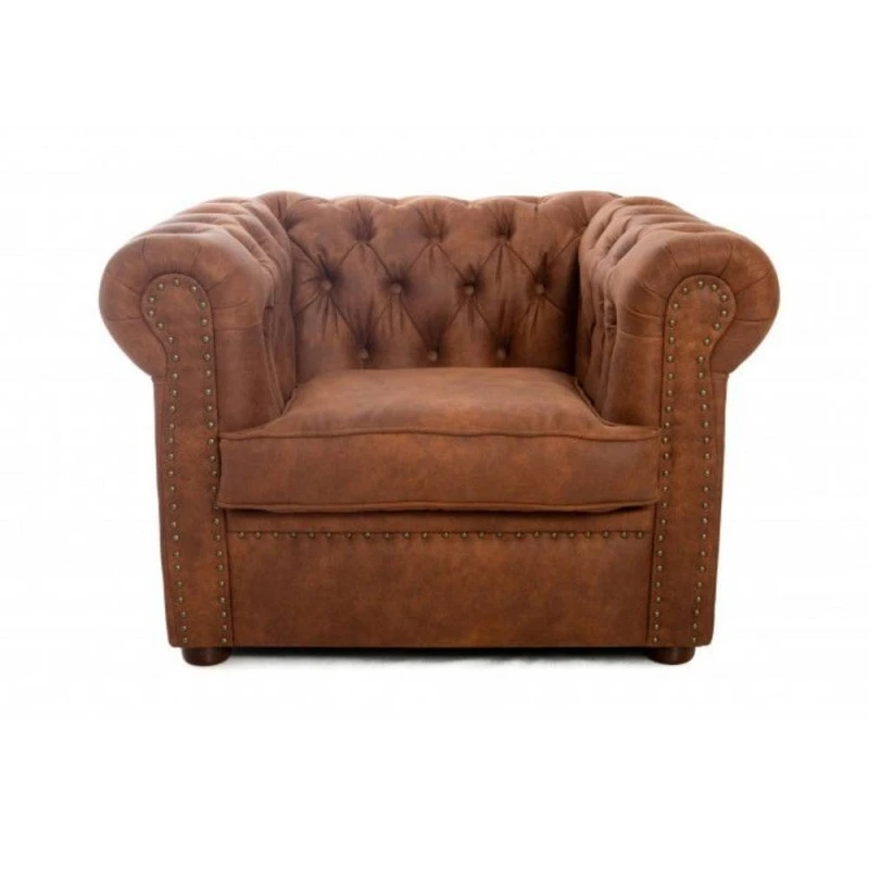 Фотьойл Chesterfield Kalatzerka, 94 x 66 x 90 см, Винтидж коняк