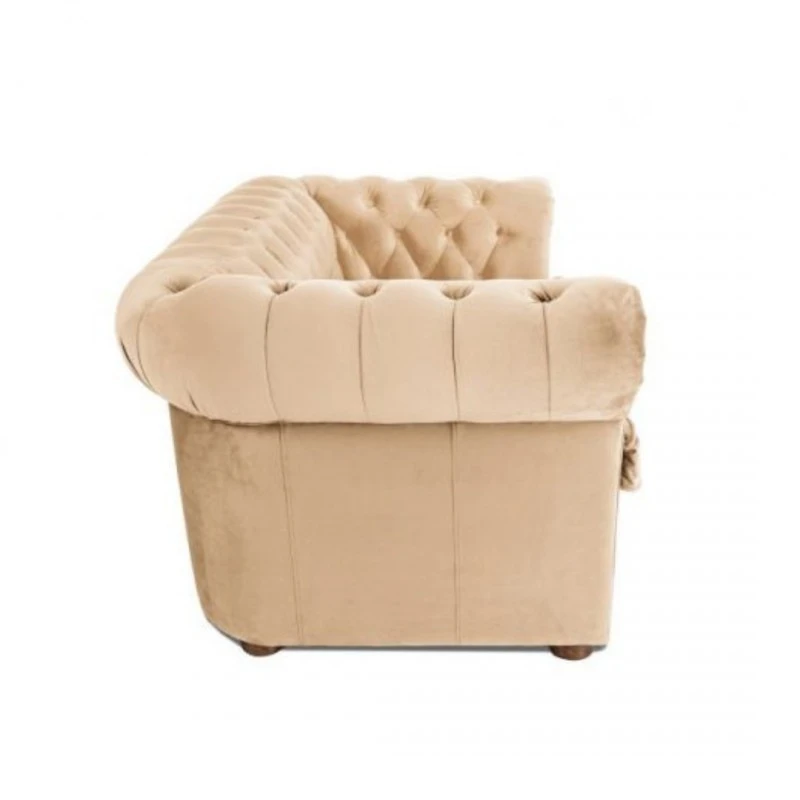 Двуместен разтегателен диван Chesterfield, Бежов