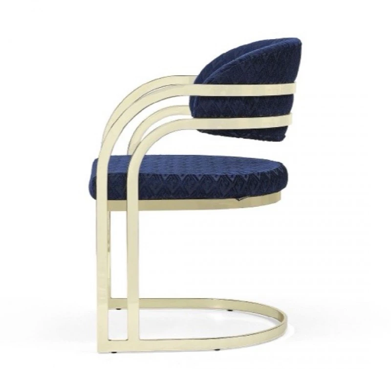 Комплект столове Осло, Метал, Син, 4 броя