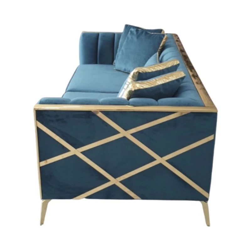 Триместен диван Версаче, Дамаска, Зелен, 230х90х80см