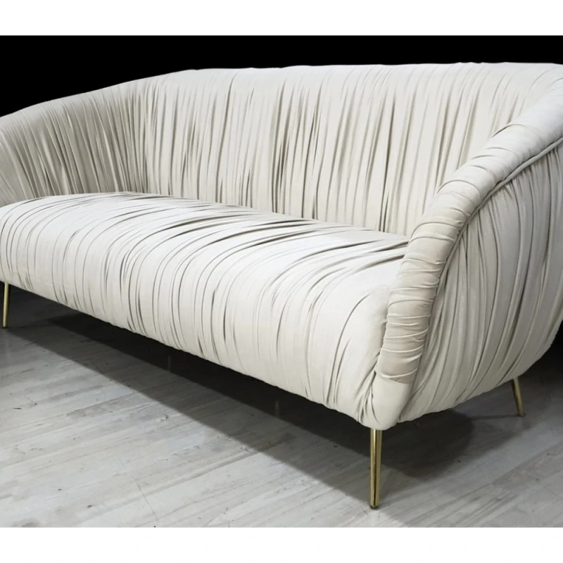 Триместен диван Стил, Дамаска, Крем, 230х90х80см