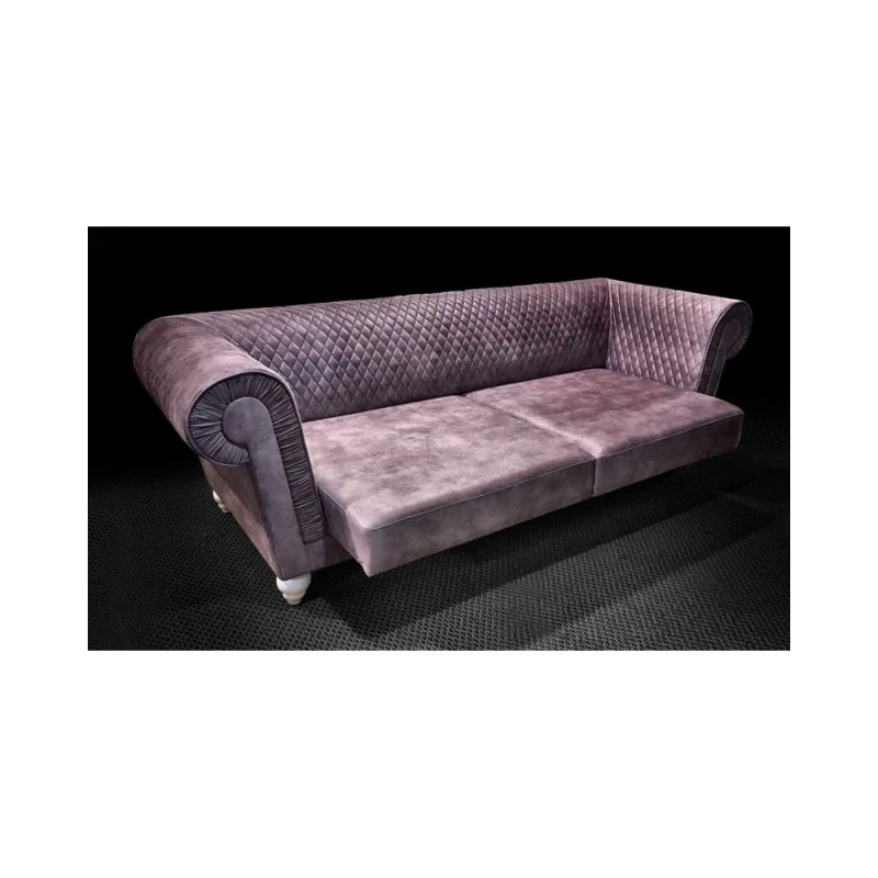 Триместен диван Зен, Дамаска, Лилав, 230х90х80см
