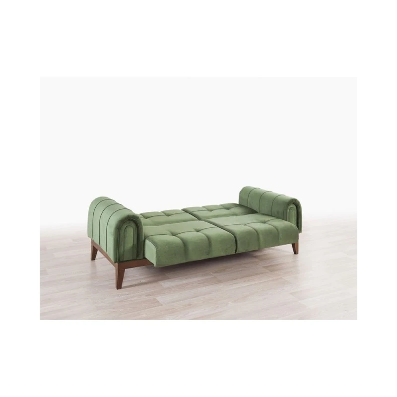 Триместен диван Минеса, Дамаска, Зелен, 230х90х80см
