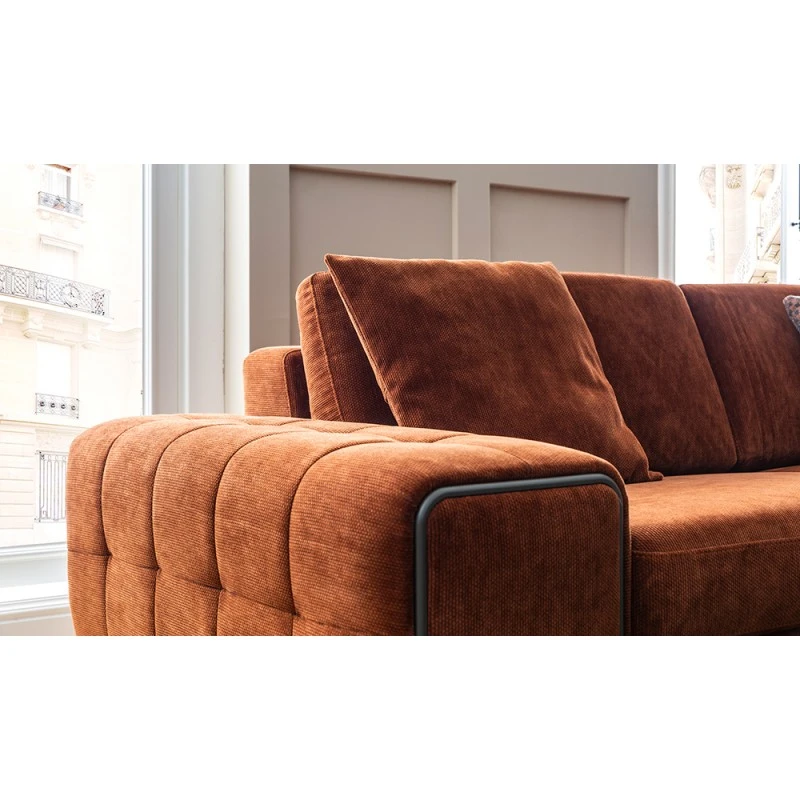 Триместен диван Лето, Дамаска, Оранжев, 278х90х80см