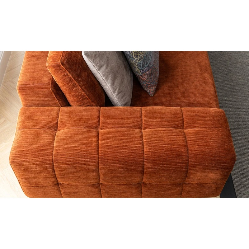 Триместен диван Лето, Дамаска, Оранжев, 278х90х80см