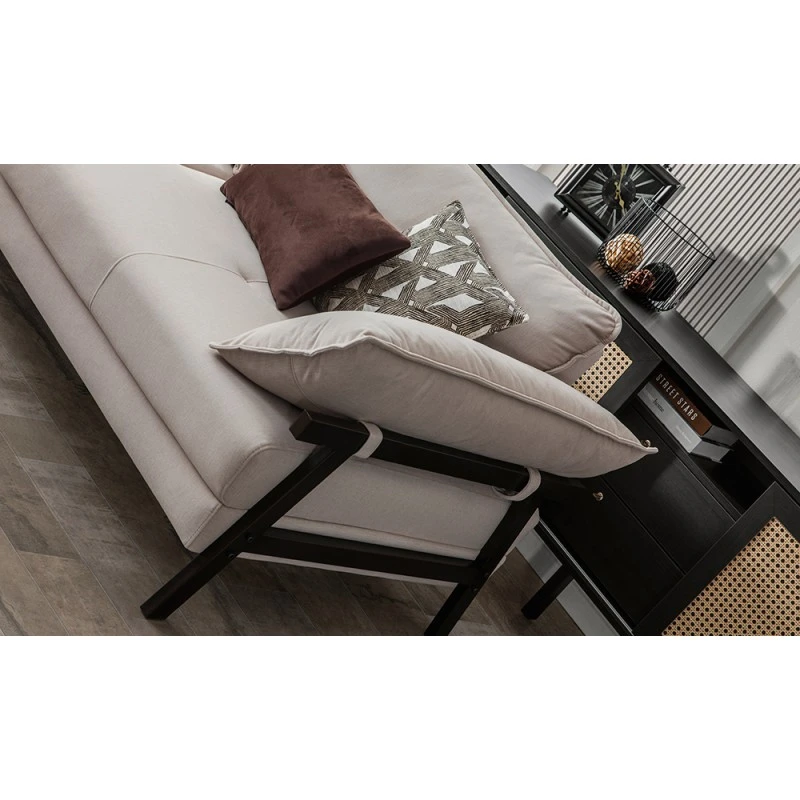 Триместен диван Етро, Дамаска, Сив, 228х84х104см