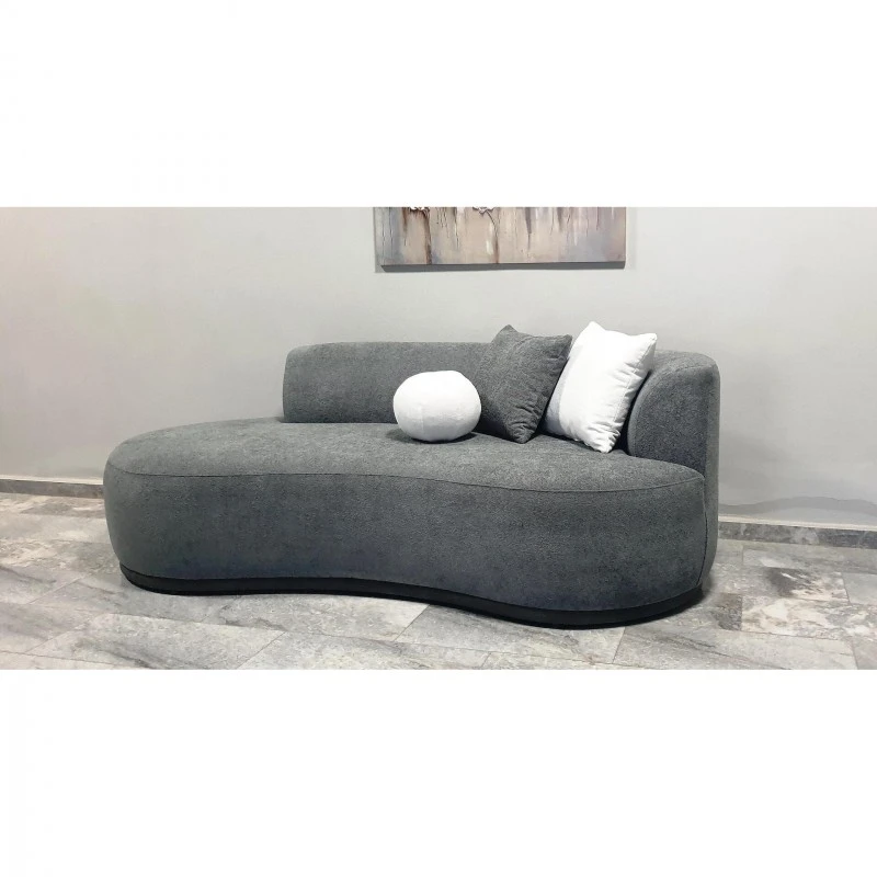 Двуместен диван Дав, Кадифе, Сив