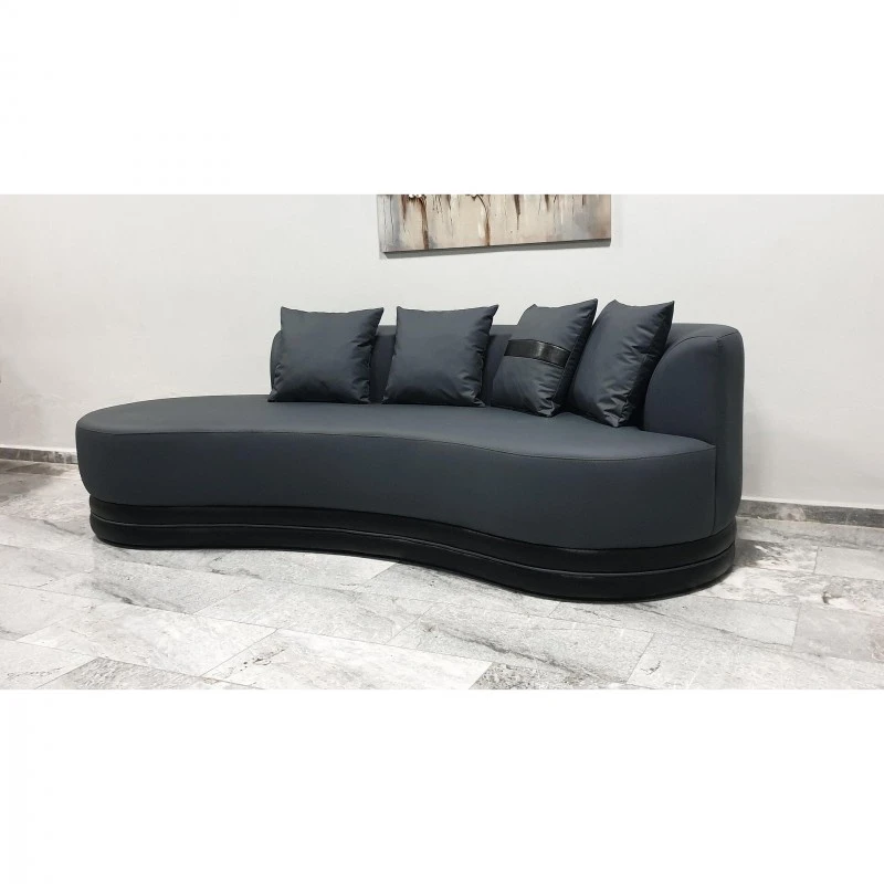 Диван Плайн, Сив, 190х90х80 см