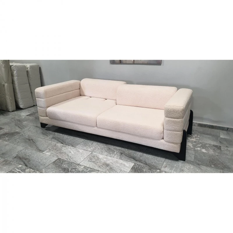 Триместен диван Бумеранг, цвят Крем