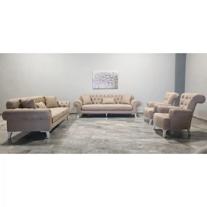 Диван Мюнхен, Бежов, 230х90х80 см