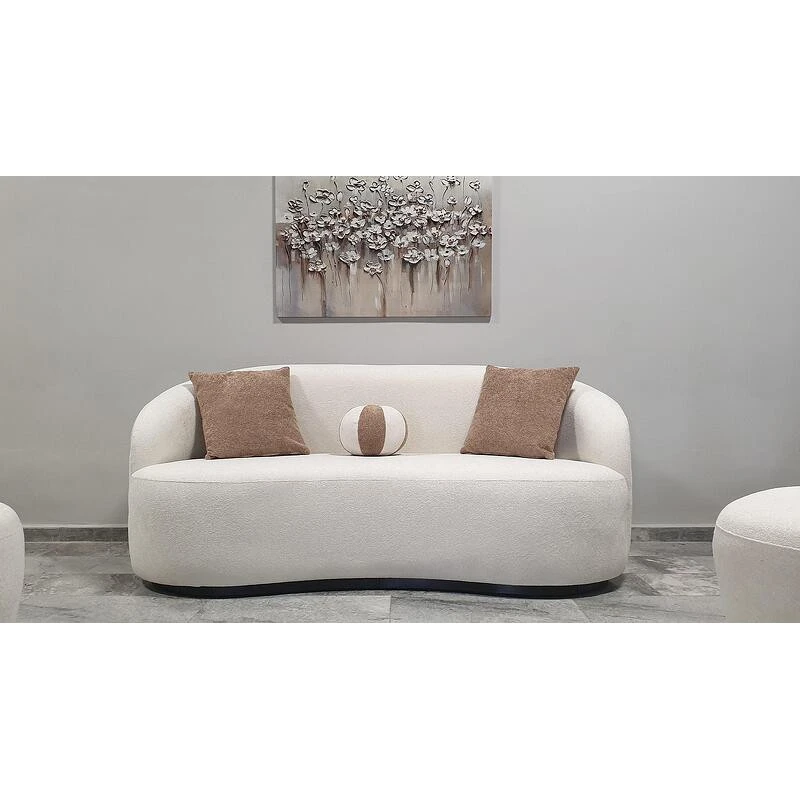 Триместен диван Ацес, цвят Крем