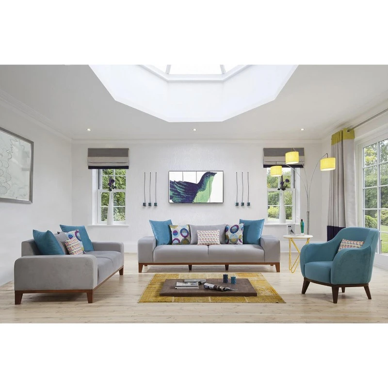 Триместен диван Амаре, Сив