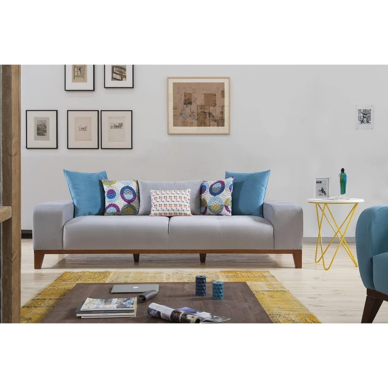 Триместен диван Амаре, Сив