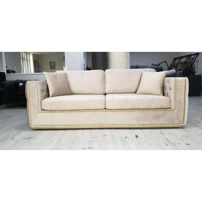 Триместен диван Аштон, цвят Крем