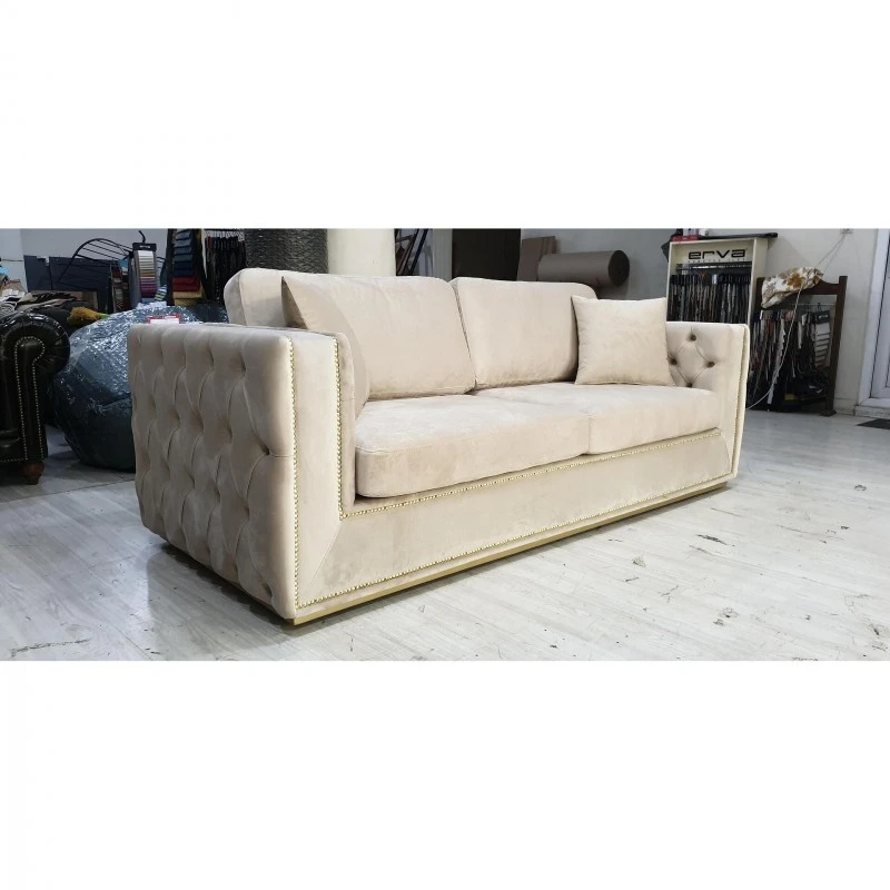 Триместен диван Аштон, цвят Крем