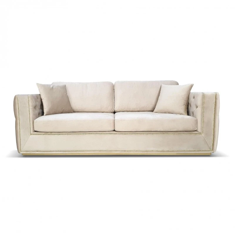 Триместен диван Аштон, цвят Крем