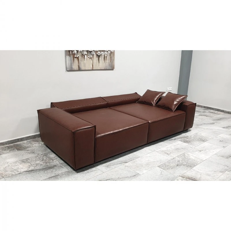 Триместен диван Еспи, Кафяв