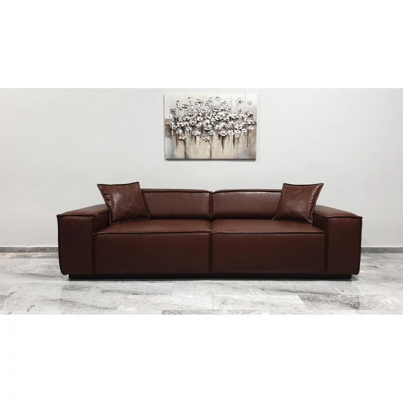 Триместен диван Еспи, Кафяв