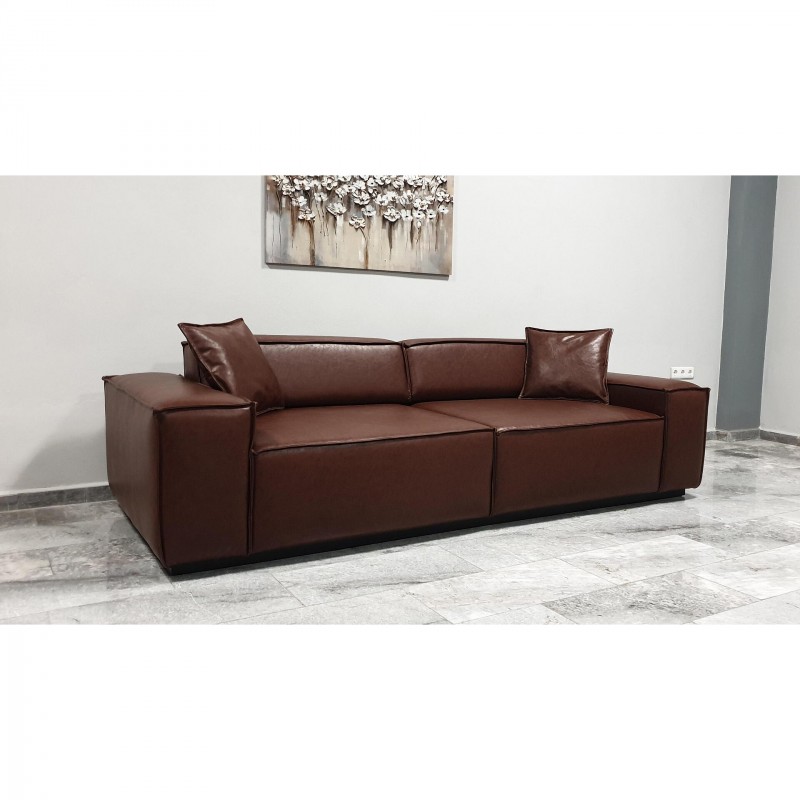 Триместен диван Еспи, Кафяв
