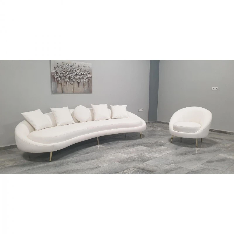 Диван Меркурий, Цвят Крем, 285х95х85 см