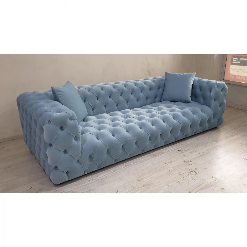 Диван Омега, Син, 230х90х80 см