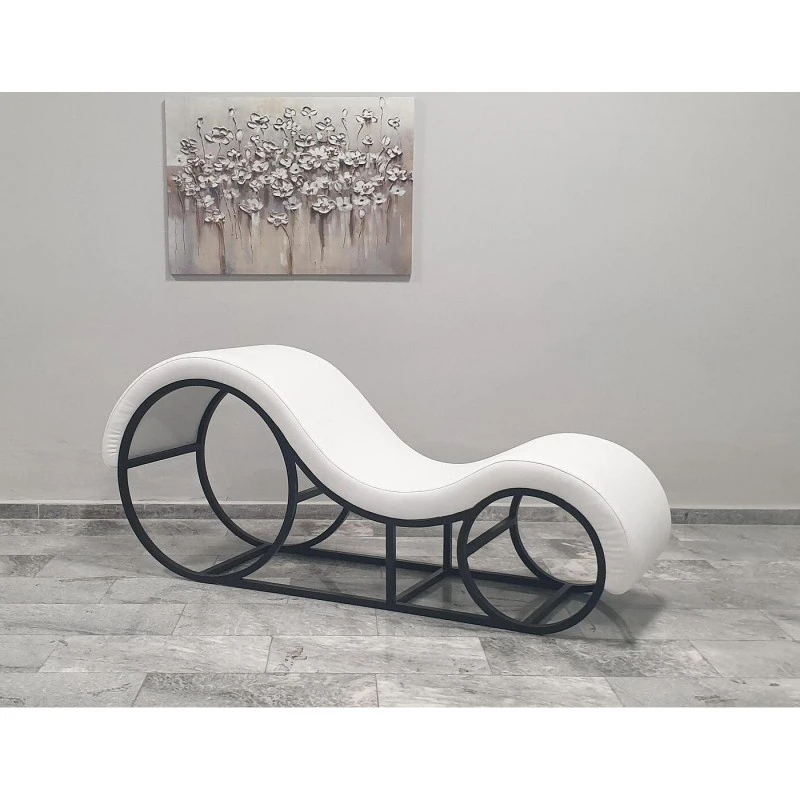 Лежанка Авиор, Бял, Кадифе, 150х80