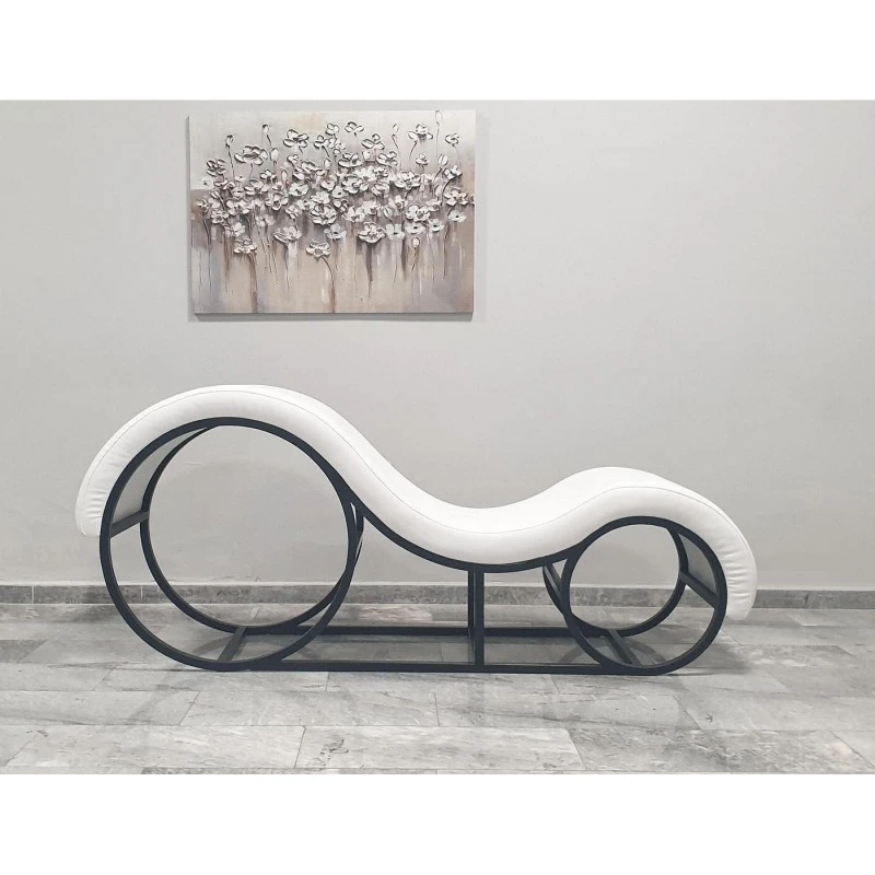 Лежанка Авиор, Бял, Кадифе, 150х80