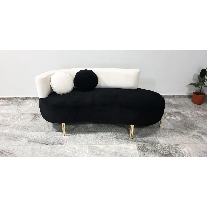 Лежанка Дизайн, Черен, Кадифе, 170х85см