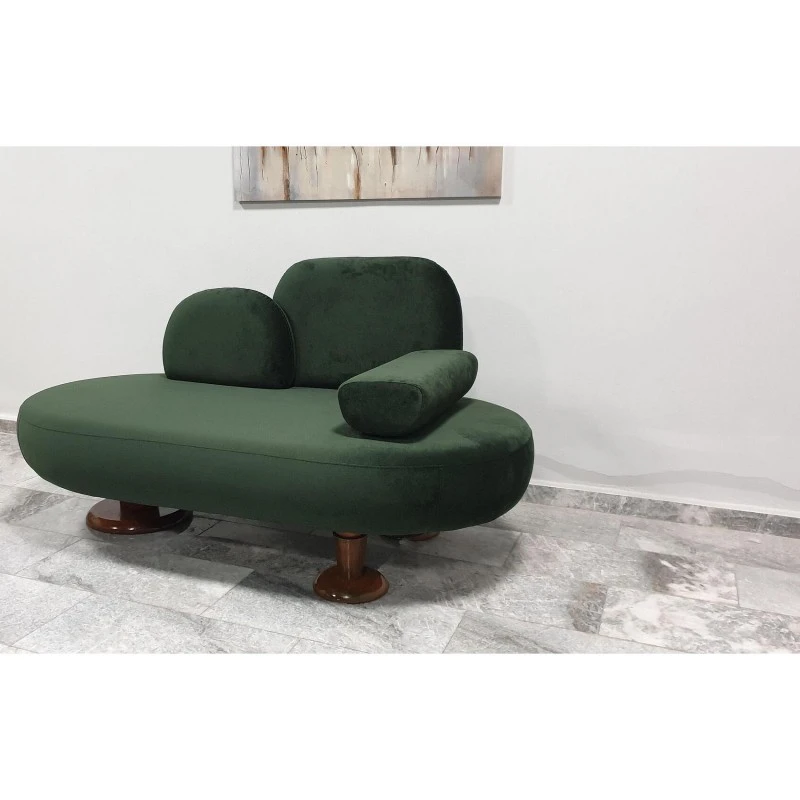 Лежанка Ела,Кадифе, Зелен, 185х70см