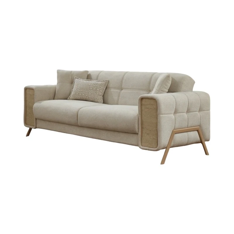 Двуместен диван Гуйдо, Сив, Кадифе, 185х95х85см