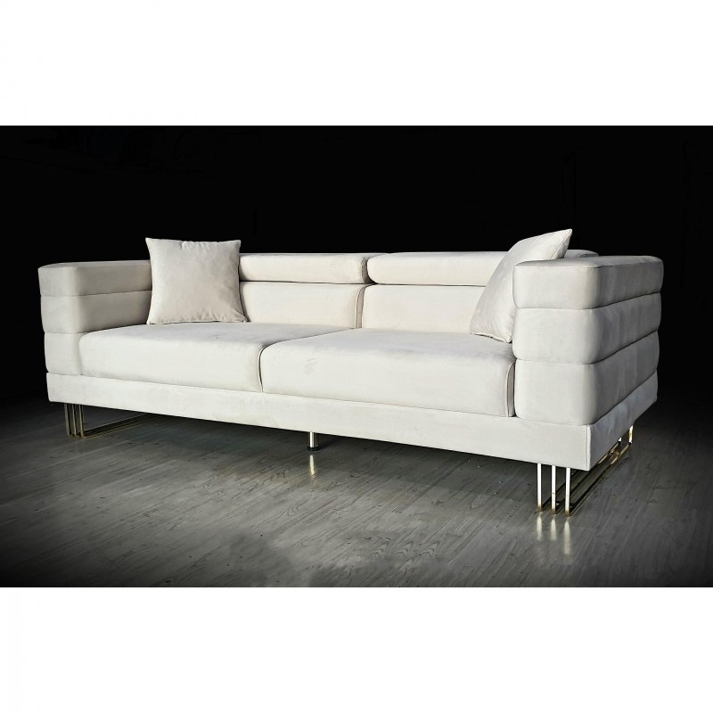 Триместен диван Изабел, цвят Крем