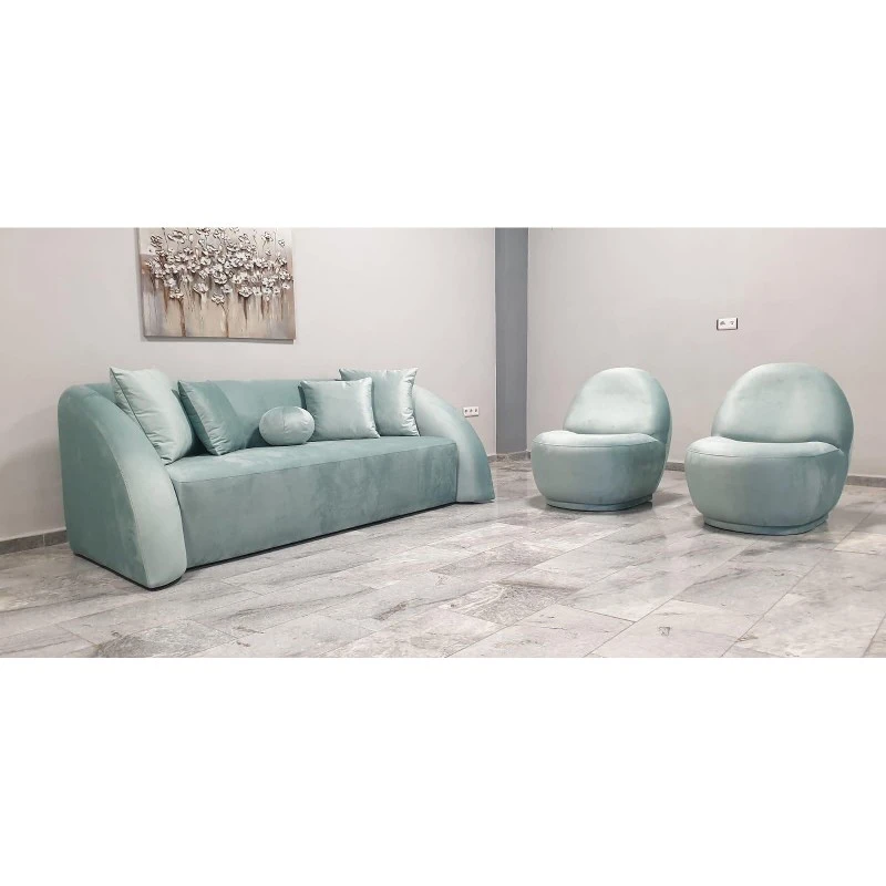 Триместен диван Небе, Син