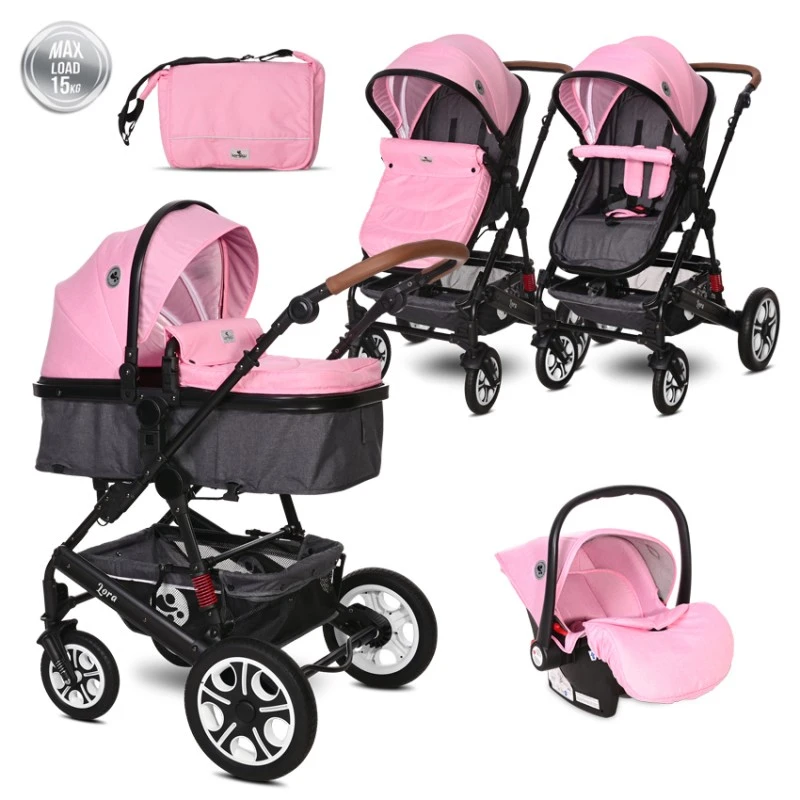 Д.КОЛИЧКА LORA SET CANDY PINK