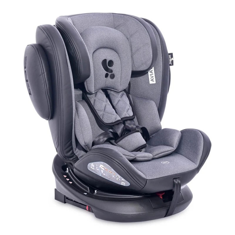 Столче за кола Lorelli, Aviator, Isofix, 0-36 Kg, Въртящо се на 360 градуса, Black & Dark Grey, Колекция 2021