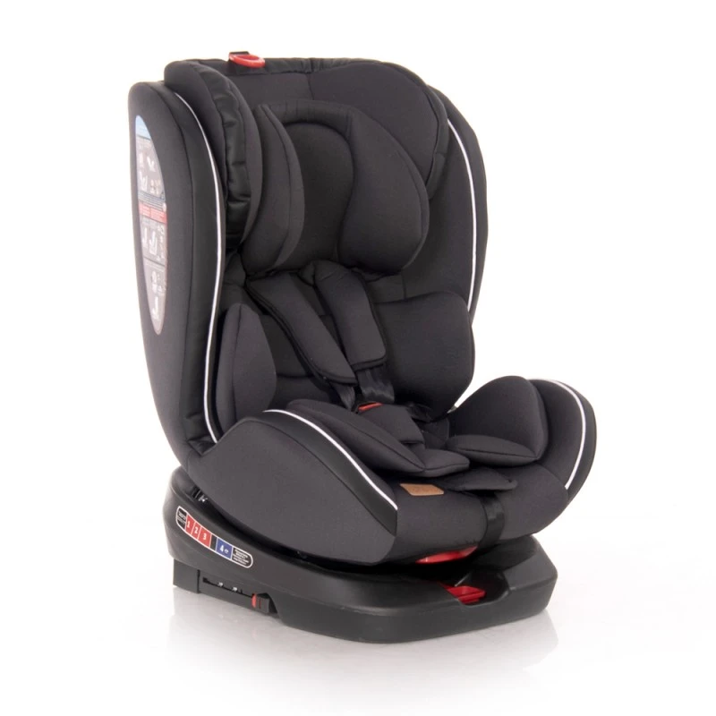 Столче за кола ISOFIX Lorelli Nebula Black, 0-36 кг, Въртящо се на 360 градуса, Черен