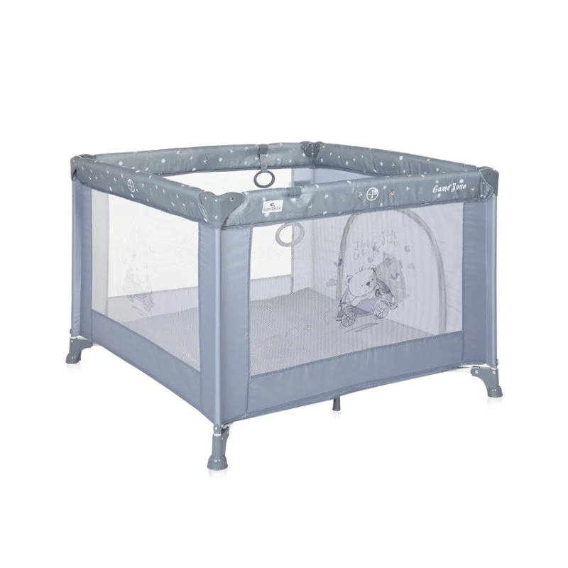 Кошара за игра Lorelli, Game Zone, 100x100 см, Silver Blue Car, Колекция 2021