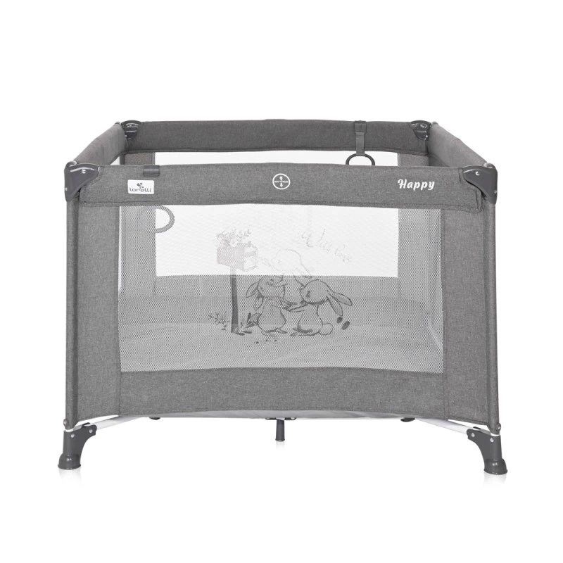 Кошара за игра Lorelli Happy Game Zone Grey Rabbits, Сив