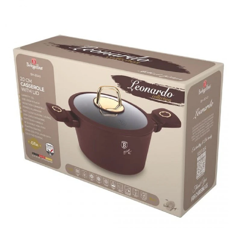 Тенджера 20 см, Berlinger Haus BH 8040 Леонардо